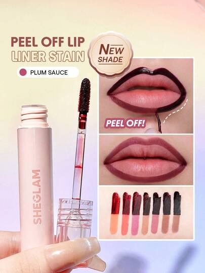 SHEGLAM Fall In Line محدد شفاه قابل للتقشير ملون-Plum Sauce علامة تجارية جمال مكياج ميكب مستحضرات تجميل للنساء الفتيات مثالي لفصل الشتاء مثالي ل- Y2K أزياء أنيقة هدية حفلة جاهز أفضل لون