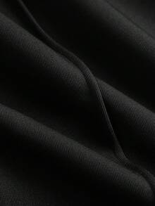 Teen Girl Street Style Casual Back To School Retro Daily Y2K Ribbed Knit White Cuffed & French Black Flare Pants - Black and White - View 4