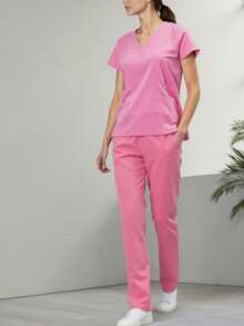 HYGEA MEDICAL UNIFORMS HYGEA HANNIA 防漏外科睡衣 - 粉色 - 查看 3
