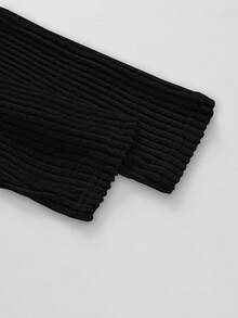 EMERY ROSE 大码女式黑色修身圆领长袖T恤，带保暖内衬，秋冬款 - 彩色 - 查看 5