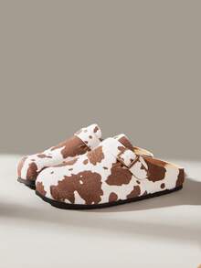 Solecia Giày bệt nữ casual in họa tiết da bò, thích hợp mang đi làm hàng ngày. - Nhiều màu - Xem 2