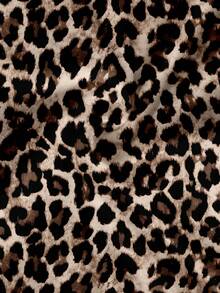 Soleia Top de mujer con estampado de leopardo marrón minimalista y casual, adecuado para primavera/verano, vacaciones, playa - Multicolor - Ver 9