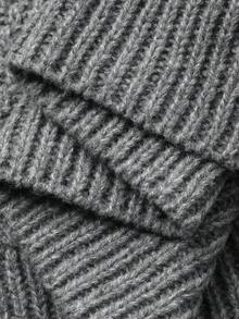 DAZY Men's Textured Jacquard Cardigan, Autumn/Winter - Grey - View 8