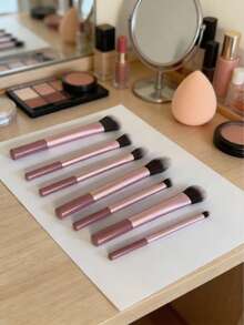 7pcs Multifunctional Makeup Brush Set, Pink Brush Including Powder Brush, Foundation Brush, Eyeshadow Brush,Brush Set,Makeup Brush Kit,Make Up Brush Set,Make Up Set Complete,Makeup Brush Set,Complete Makeup Kit,Brush Kit,Makeup Gift Set,Set - Pink - View 5