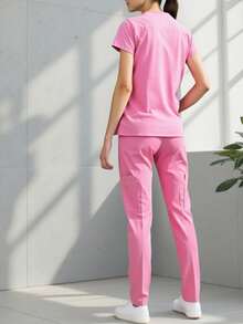 HYGEA MEDICAL UNIFORMS HYGEA HANNIA 防漏外科睡衣 - 粉色 - 查看 2