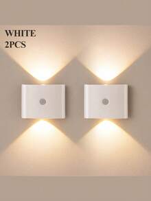 LED Smart Sensor Wall Lamp , Indoor Motion Sensor Wall Lamp, Wireless LED Wall Light, Battery-Powered Night Light, Adhesive Design, Rotatable, Portable, Easy To Install, Adjustable Color Temperature And Brightness, Suitable For Hallways, Bathrooms - Multicolor - View 28