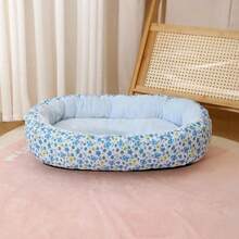 Giường ngủ cho chó cỡ trung bình thoải mái, nhà cho chó, mềm mại, họa tiết hoa dễ thương, giường sofa cho mèo nhỏ, đệm co giãn, phụ kiện chuồng mèo cỡ trung bình. - Nhiều màu - Xem 17