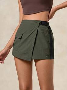 OutZeal 女士防水轻便工装口袋可调节按扣半身裙户外短裙徒步露营旅行