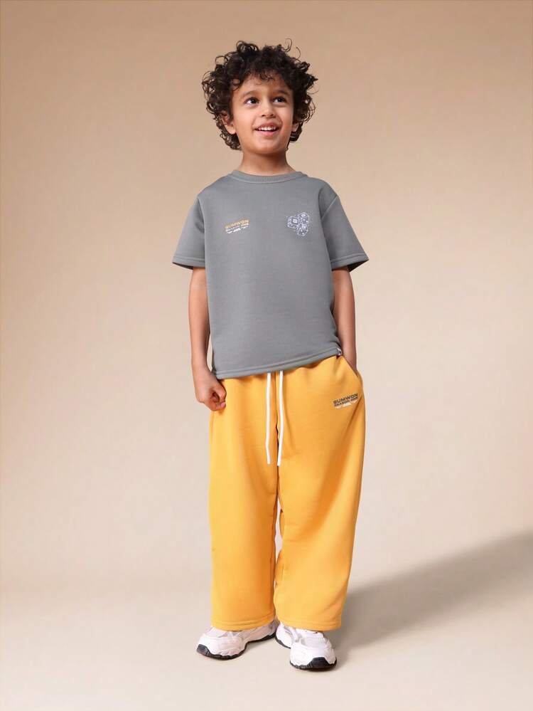 Oversized T-Shirt And Joggers With Dice Print