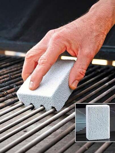 1pc BBQ Grill Cleaning Brick,Pumice Stone Block For Barbecue Rack,Outdoor Kitchen BBQ Tool ,Cleaning Brush BBQ Tools,No Scrubbing,Just Grilling