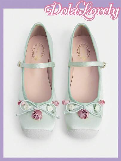 Dola Lovely Women's 3D Floral Decor Butterfly Design Slip-On Shoes For Christmas