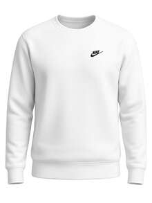 Nike Club Men's Sweatshirt White - White/Black - View 1