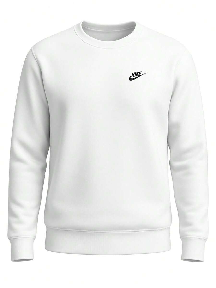 Nike Club Men's Sweatshirt White - White/Black - View 1