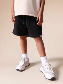SUMWON Jungen College Champions Muster Kurzarm T-Shirt und Shorts Co-Ord Set mit Fußball Grafik, Sommer Lässig Outfit - Aprikosenfarben - Übersicht 4