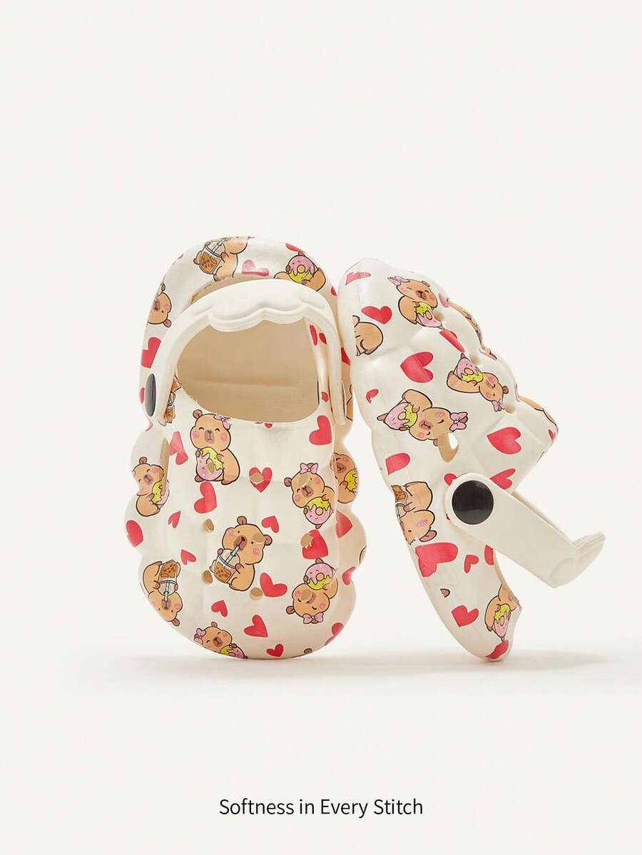 Cozy Pixies Dép bít mũi ngoài trời thoải mái, mềm mại, chống trượt, thoáng khí cho bé, bảo vệ chân, có độ đàn hồi tốt, giày đi biển dễ thương cho bé gái và bé trai, 1 đôi. - Nhiều màu - Xem 1