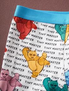 SHEIN Kung Fu Panda Young Boy Comfortable Soft Cartoon Pattern Boxer Briefs - Multicolor - View 4