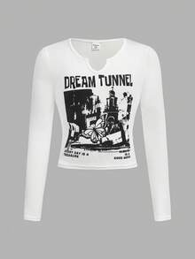 SHEIN Girlism 3pcs Tween Girls Casual Graphic Print Racerback Cropped Short Tee With Butterfly & Slogan Chic Outfits For Autumn/Winter