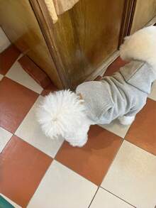 1PC Thermal Lined Faux Fur Hoodie Sweatshirt Warm Cozy Pet Outfits For Small Dogs Cats Autumn Winter Clothing Puppy Kitty Apparel Cute Fashion Vest - Multicolor - View 2