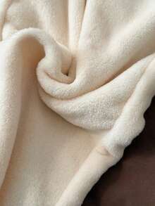 Franclia 女士休闲简约口袋法兰绒抓绒家居裤/睡裤 - 白色 - 查看 8