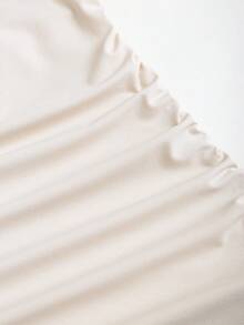 Sweetra New Elegant Party Cocktail Dress, Burgundy Color With Metal Decor, Fitted Silhouette, Suitable For Christmas And Formal Occasions - Apricot - View 4