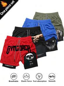 Manfinity Sport Corelite شورتات رياضية للرجال مطبو...