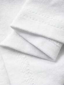 DAZY Tween Boy Letter Print Casual Round Neck Short Sleeve T-Shirt Spring - White - View 8