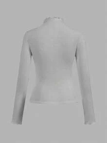 SHEIN EZwear 3件套休闲简约黑色、白色、灰色长袖紧身T恤，秋冬季 - 彩色 - 查看 10