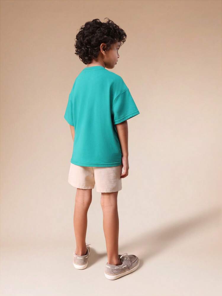 Character Print T Shirt And Shorts Set