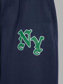 EURMUSE Men Letter Printed Regular Sweatshirt & Pants Set