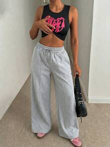 SHEIN Tall 女士宽松版型前缝细节运动裤