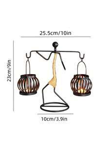 Chân nến phong cách Bắc Âu sáng tạo, làm từ gốm sứ và kim loại mài mòn, được chế tác thủ công độc đáo, trang trí mộc mạc cho bàn ăn, nhà hàng, phòng ngủ, đầu giường, tiệc cưới. - chân nến hình người - Xem 19