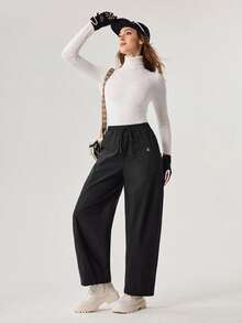 OutZeal 女士防水抽绳腰带深口袋工装户外裤露营徒步 - 黑色 - 查看 9