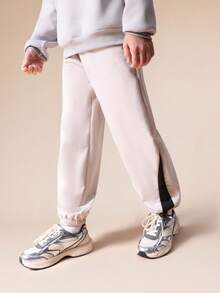 SUMWON بنطلون جوجر كاجوال مريح للأولاد من النايلون بخصر مطاطي وأطراف مطوية للراحة والأناقة اليومية والعطلات - كاكي - مشاهدة 5