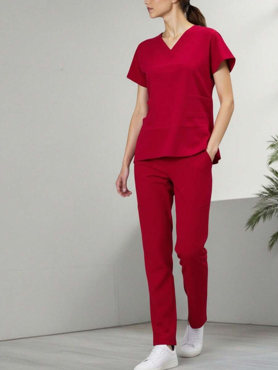 HYGEA MEDICAL UNIFORMS HYGEA HANNIA 防漏外科睡衣 - 紅色 - 查看 1