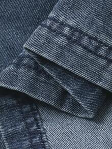 DAZY Tween Boy Casual Washed Star Patch Denim Shirt