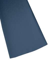 SHEIN Clasi Áo liền thân nữ màu trơn cổ tròn tay chuông, thích hợp cho mùa thu. - Màu xanh bụi bặm - Xem 4