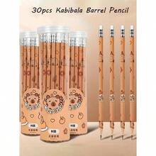 12pcs/30pcs Back To School Capybara Theme Pencils With Erasers, Suitable For Artists And Students, Featuring Cute Capybara Illustrations For Drawing, Sketching And Writing - Multicolor - View 9