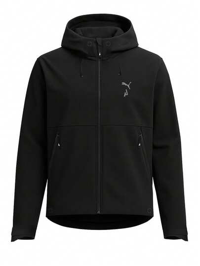 Puma Seasons Softshell Mens Full Zip Jacket Black