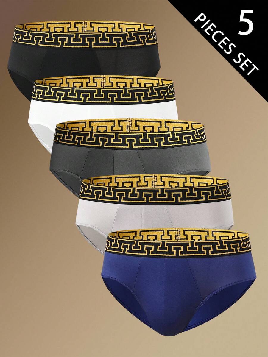 SHEIN Calzoncillos minimalistas de hombre con parches de cinta - Multicolor - Ver 1