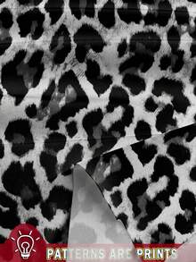 EMERY ROSE Women's Casual Leopard Print V-Neck Blouse, Suitable For Autumn/Summer,Leopard Print Top,Cheetah Print Top,Leopard Print Top - Grey - View 3