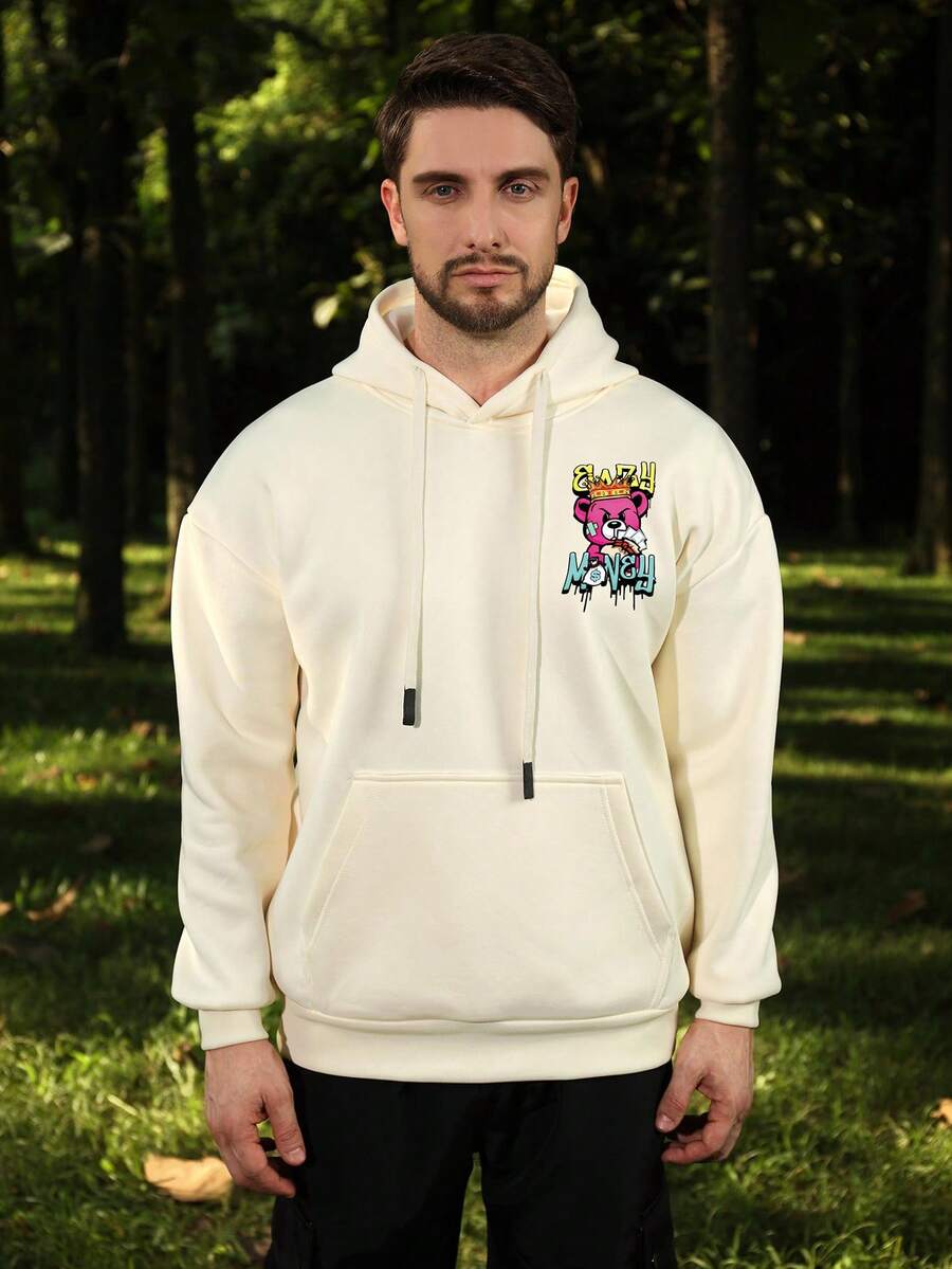 LOGEQI Men Hoodies - Beige - View 1