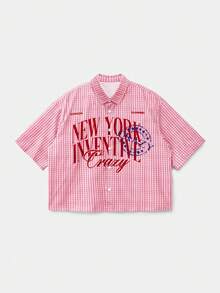EASEVO Plus Size Men's Printed Casual Shirt, Suitable For Summer - Red - View 3