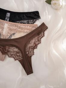 6pcs/Set Women Lace Underwire Soft Cup Comfortable Bra Set - Multicolor - View 7