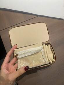 便携式首饰盒，项链手链吊坠收纳盒，PU皮革旅行首饰整理盒，配有6/12个绒布袋，适合生日、周年纪念日、伴娘、情人节等场合，是女性旅行必备的收纳整理好帮手，也是返校宿舍的理想之选。 - 彩色 - 查看 5