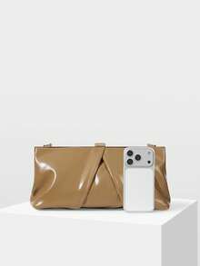 MOTF PREMIUM RUCHED SQUARE CLUTCHES - 綠卡其 - 查看 4