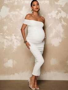 MaterniChic Vestido elegante de maternidad para el sol - Blanco - Ver 7