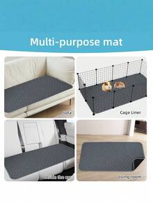 1 pieza Esterilla reutilizable para jaula de mascotas pequeñas, almohadilla para orinar de hámster, almohadilla impermeable y antideslizante, cama para animales pequeños - Multicolor, apta para mascotas como gatos, perros, conejos, erizos, ardillas, hámsteres, ratones, patos - Multicolor - Ver 7