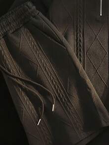 Men Polo Co-Ords - Black - View 5