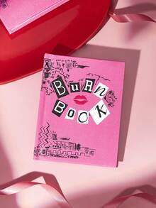 Mean Girls | SHEIN Sổ tay 96 trang màu hồng lấp lấp, kích thước 94 mm * 120 mm, tiện lợi mang theo, phù hợp với túi xách nhỏ, lý tưởng cho ngày Valentine. - Hồng - Xem 6