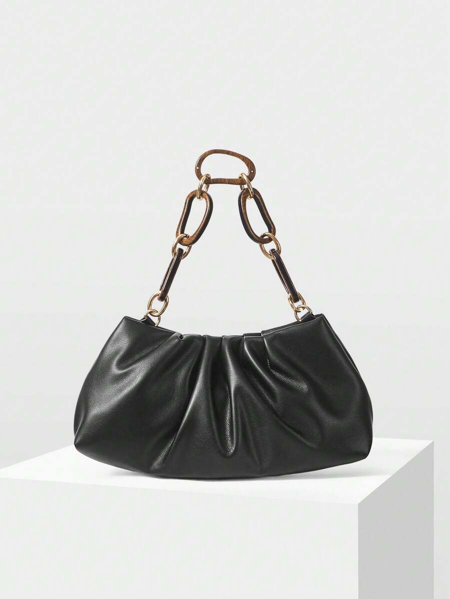 MOTF PREMIUM PU皮革特制肩带手拿包 - 黑色 - 查看 2